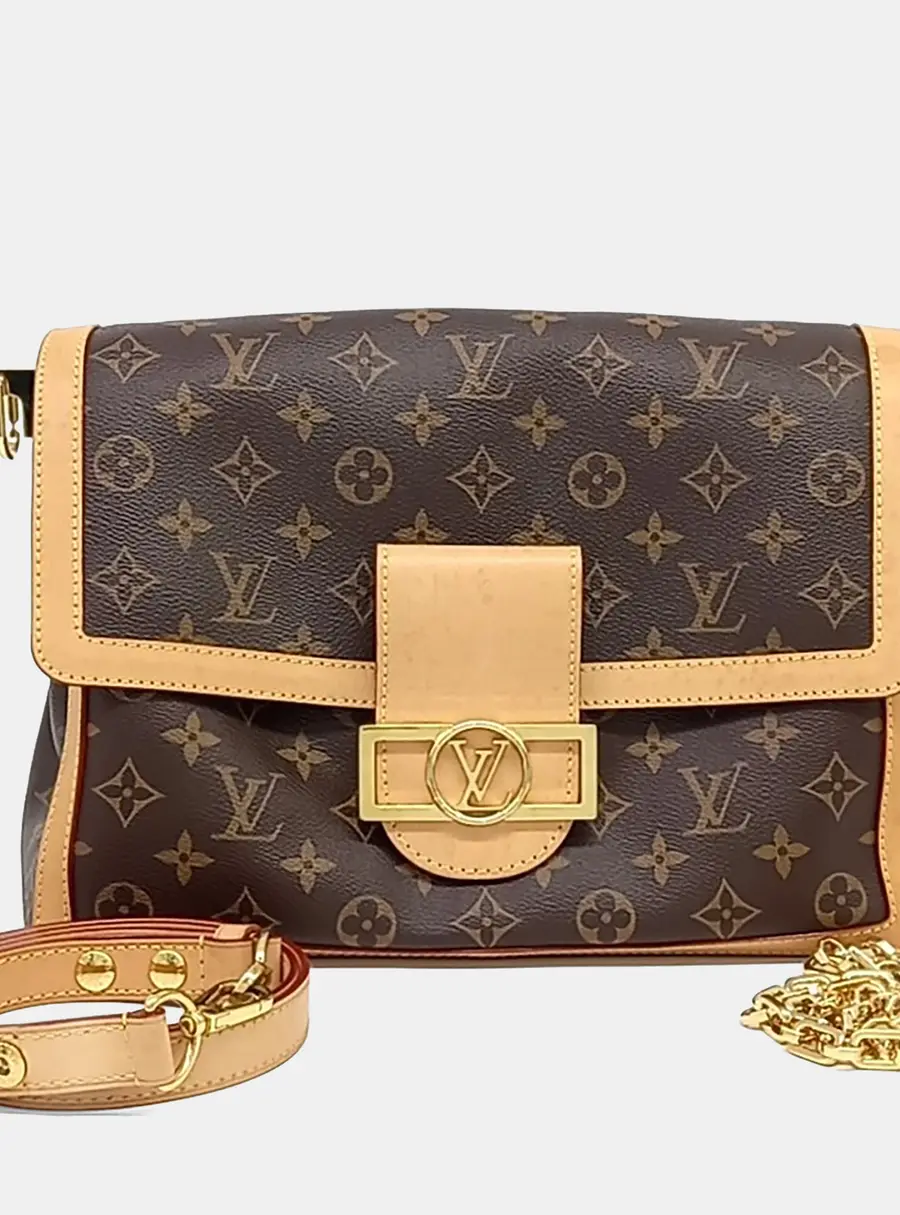 Louis Vuitton Dauphine Soft MM Brown Monogram Canvas Shoulder Bag