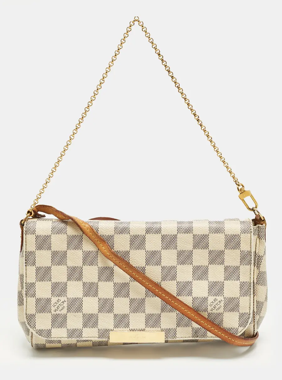 Louis Vuitton Favorite MM Damier Azur Canvas Bag