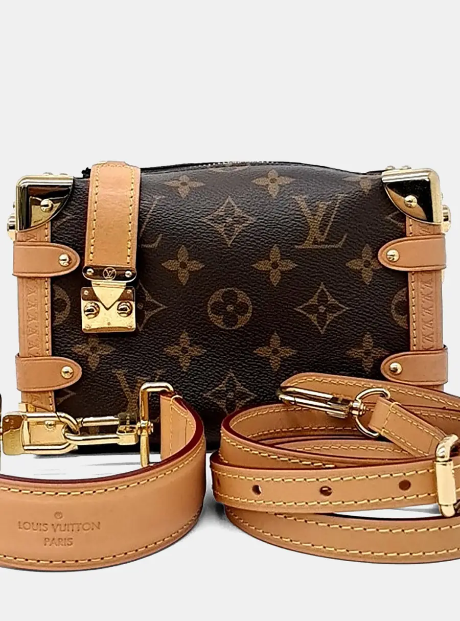 Louis Vuitton Side Trunk PM Brown Monogram Canvas Shoulder Bag
