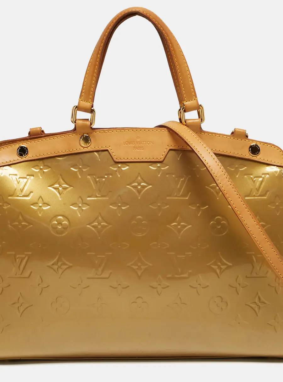 Louis Vuitton Brea MM Vert Olive Monogram Vernis Bag