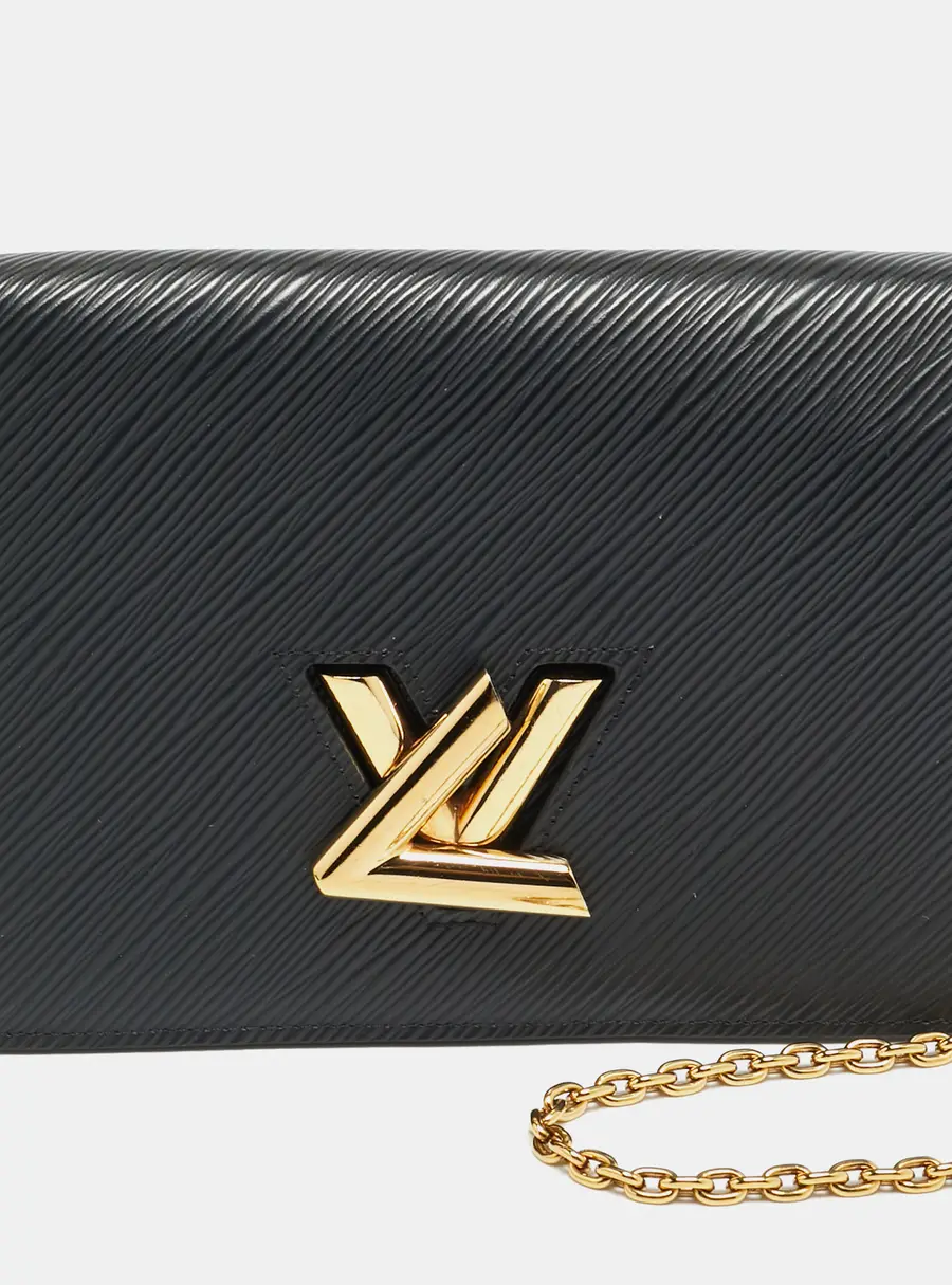 Louis Vuitton Twist Belt Black Epi Leather Chain Pouch