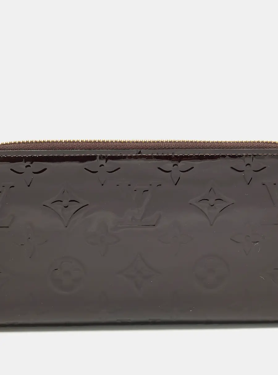 Louis Vuitton Zippy Amarante Monogram Vernis Zip Around Wallet