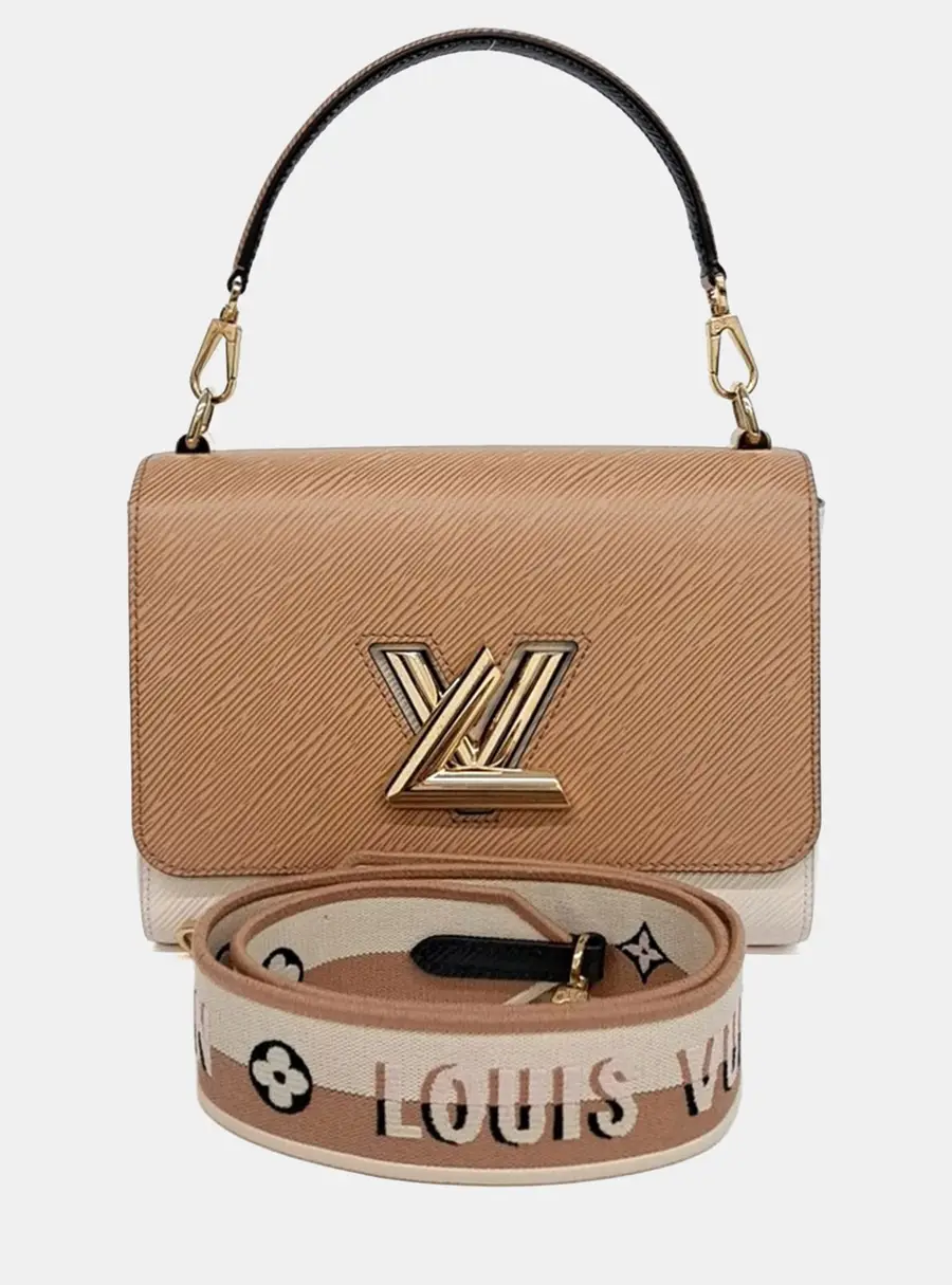 Louis Vuitton Twist MM Beige Epi Leather Shoulder Bag