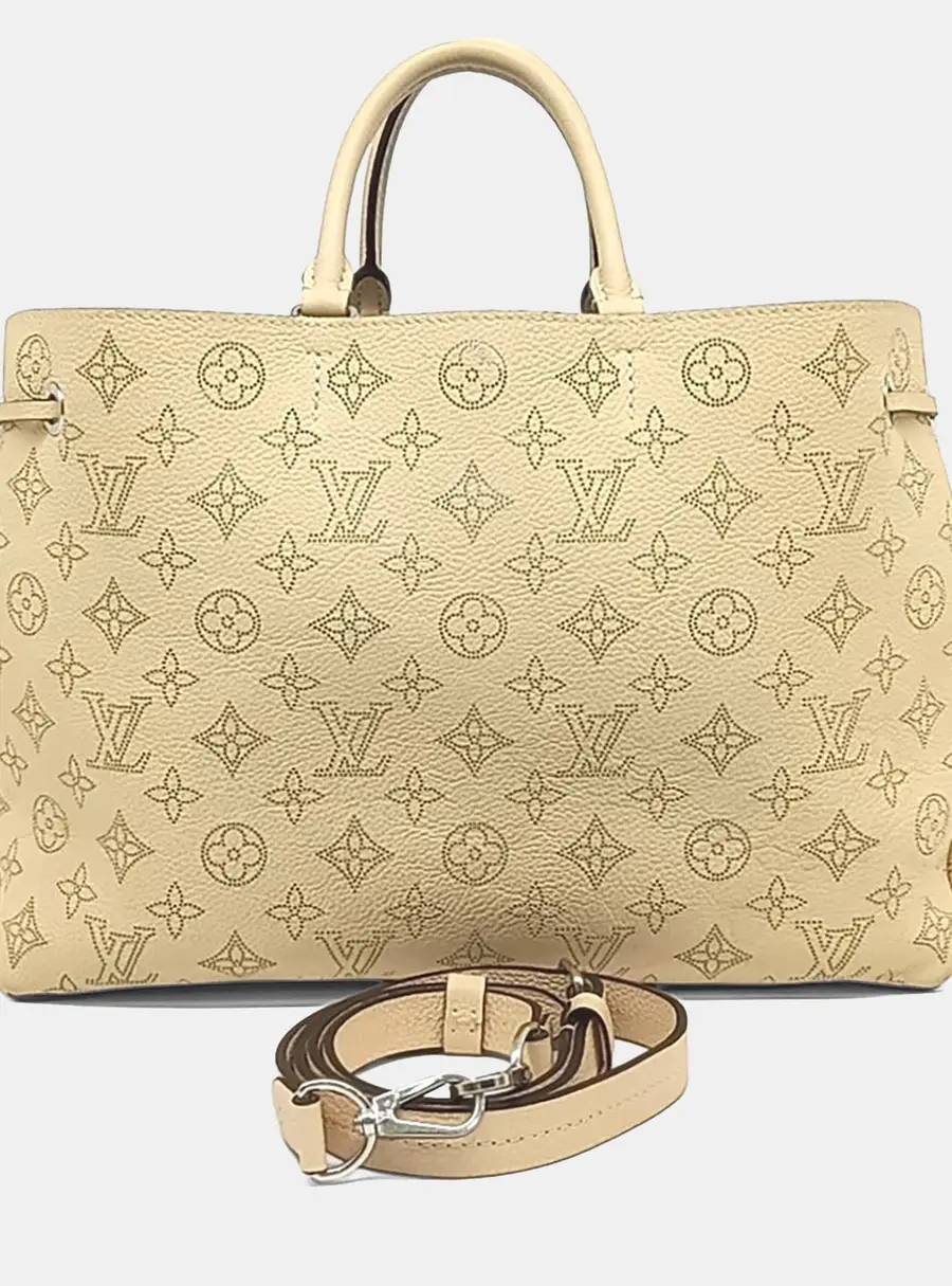 Louis Vuitton Mahina Bella PM Creme Mahina Leather Tote Bag