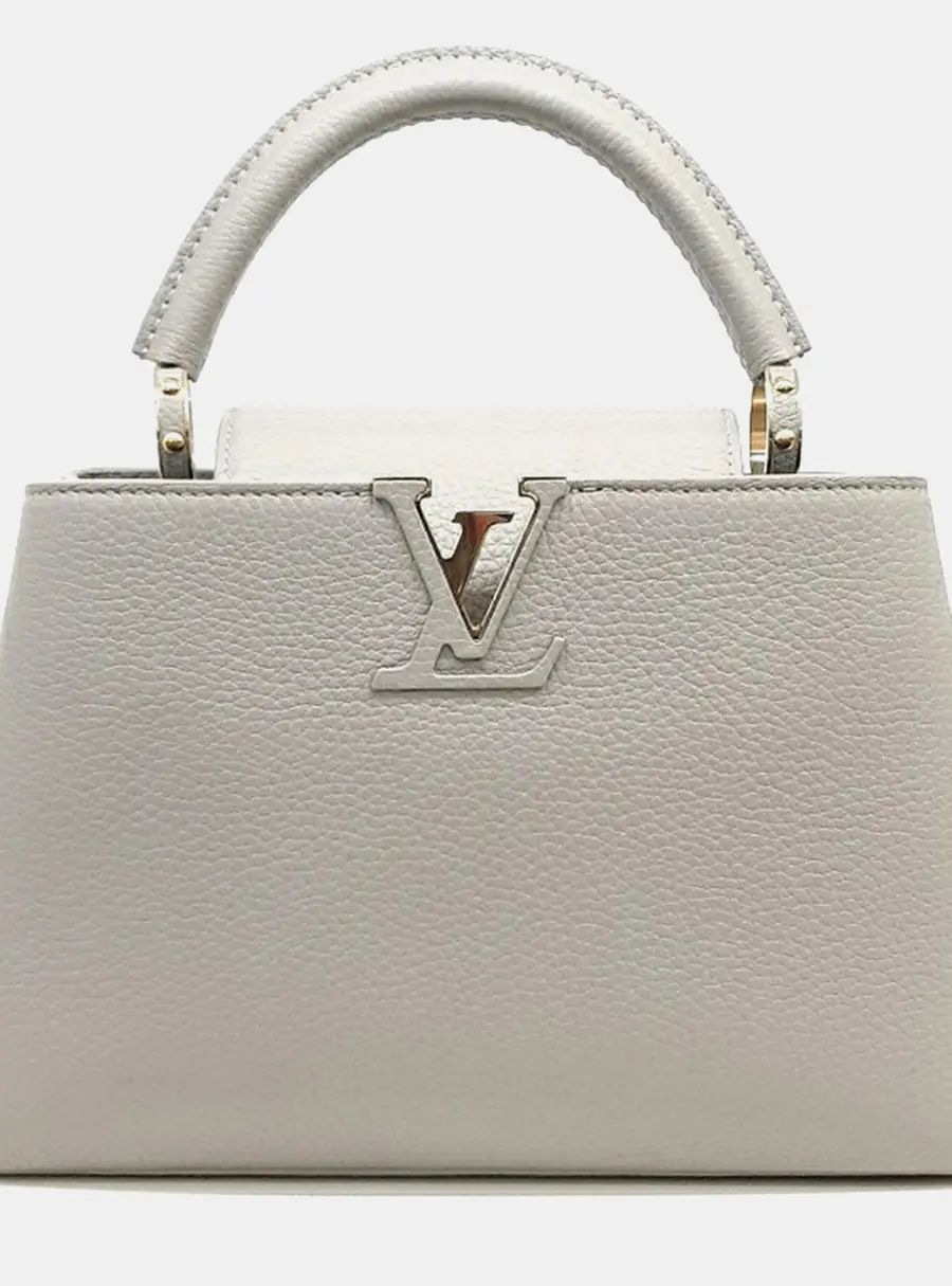 Louis Vuitton Grey Leather Capucines BB