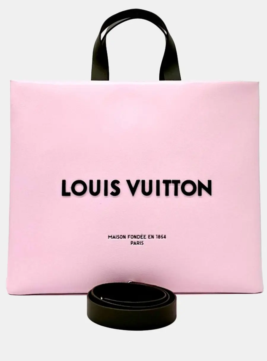 Louis Vuitton Shopper Tote MM Pink Leather Top Handle Bag