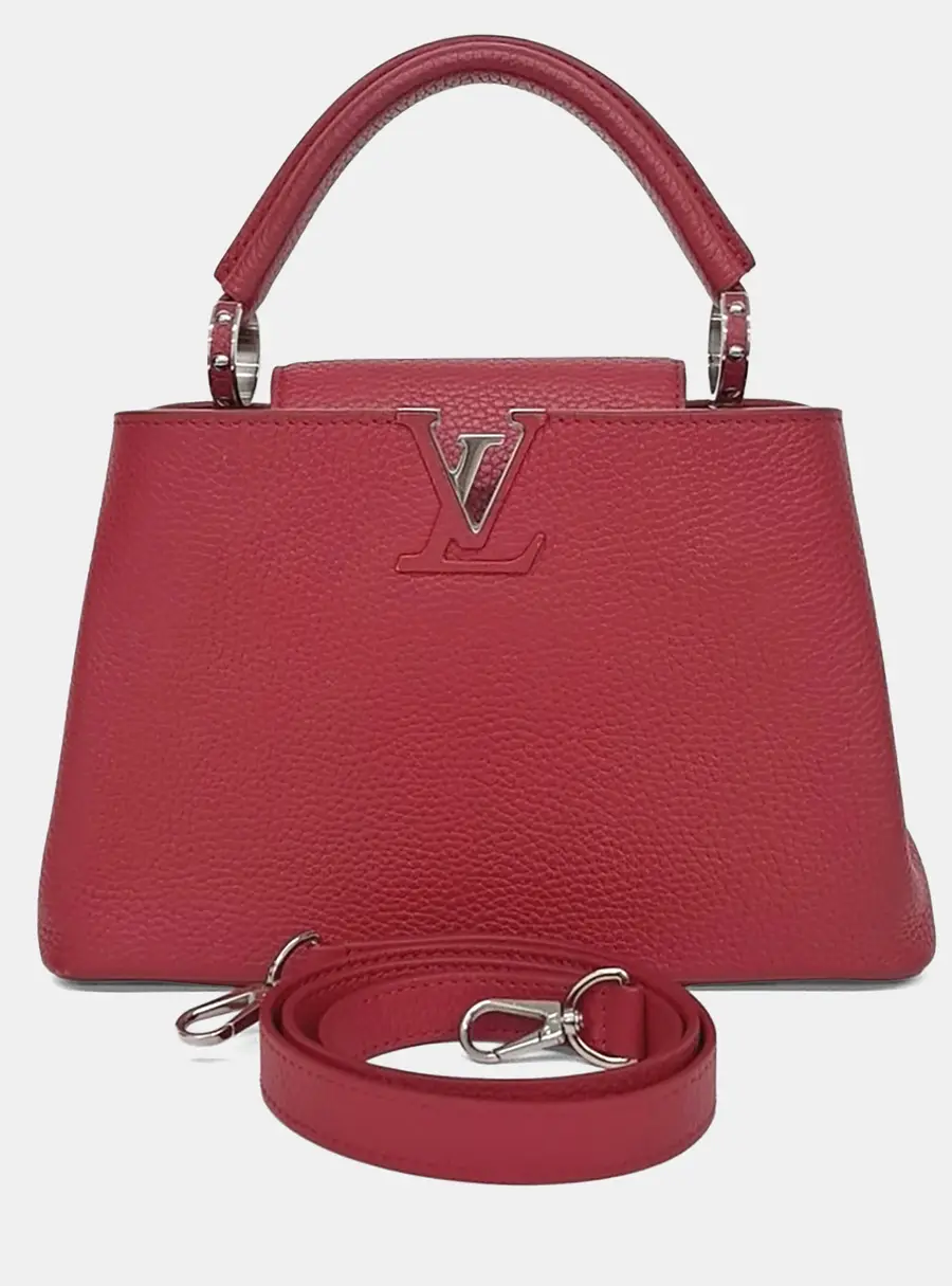 Louis Vuitton Red Leather Capucines BB