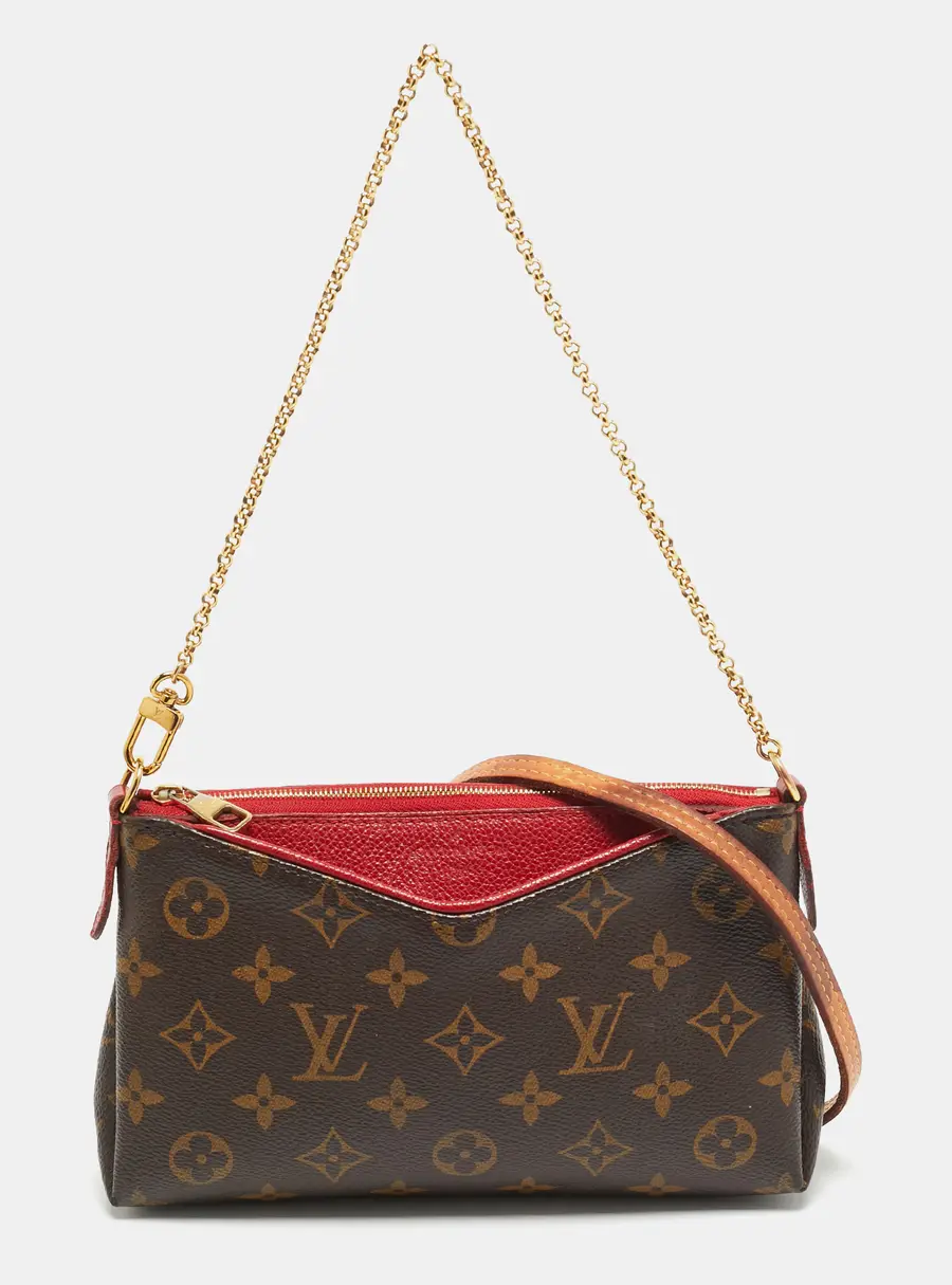 Louis Vuitton Pallas Cherry Monogram Canvas Chain Clutch