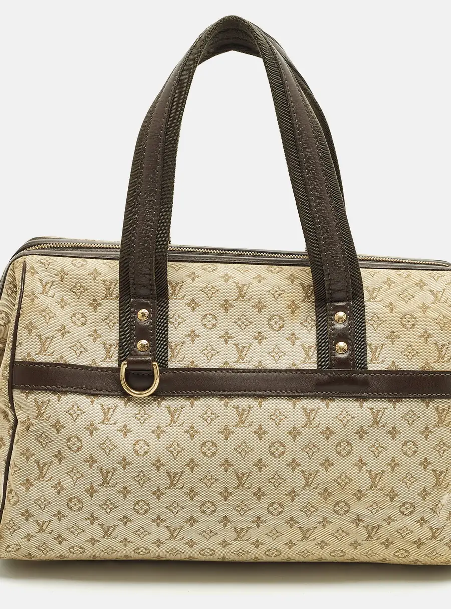 Louis Vuitton  Josephine GM Green/Brown Monogram Mini Lin Canvas Bag