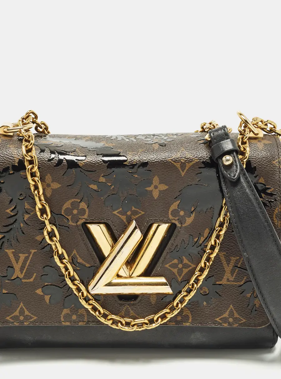 Louis Vuitton Twist MM Black Monogram Canvas and Leather Bag
