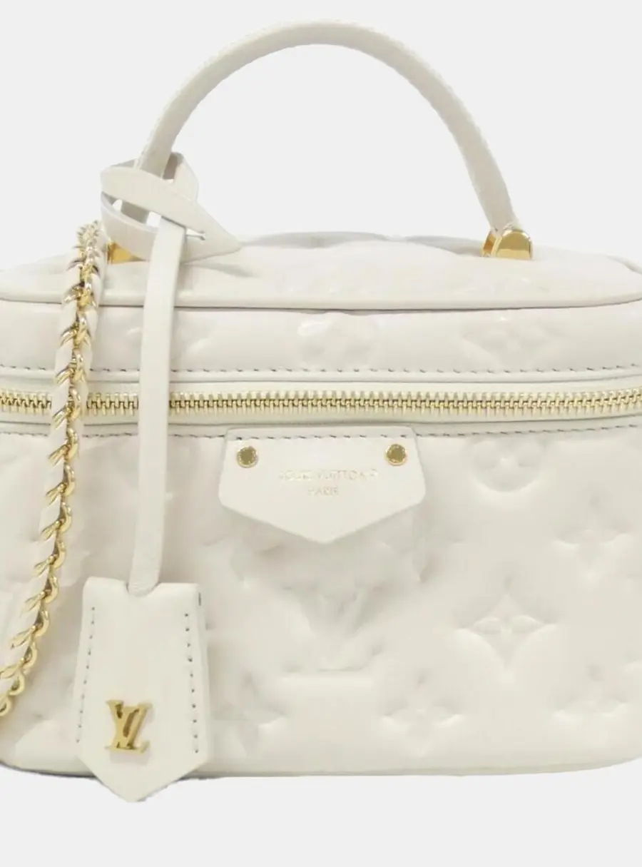 Louis Vuitton White Monogram Vanity Coussin Bag