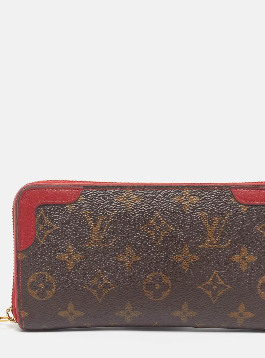 Louis Vuitton Retiro Zippy Cherry Monogram Canvas Wallet