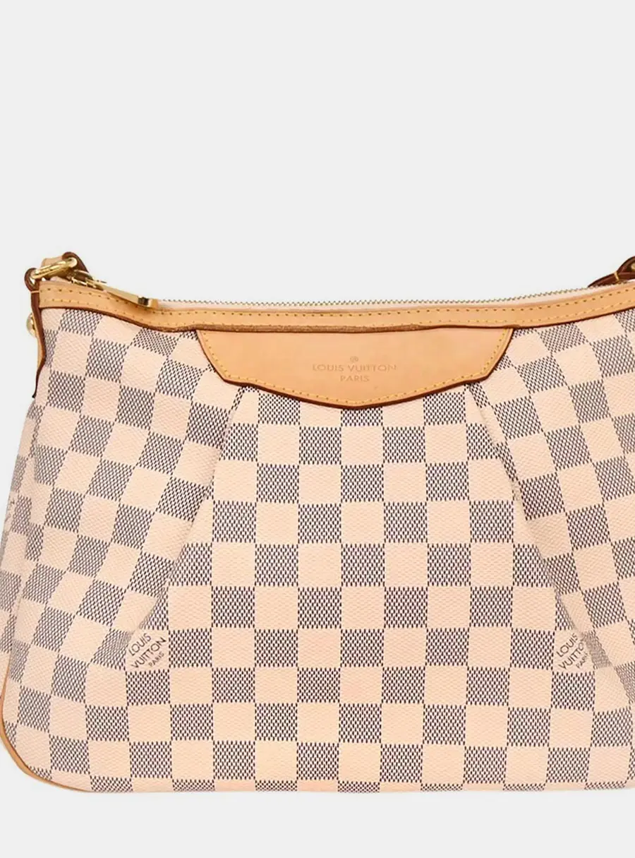 Louis Vuitton Siracusa PM White/Blue Damier Azur Coated Canvas Crossbody Bag