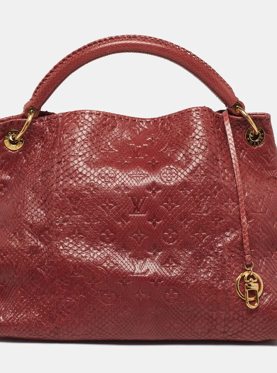 Louis Vuitton Artsy MM Red Monogram Python Bag