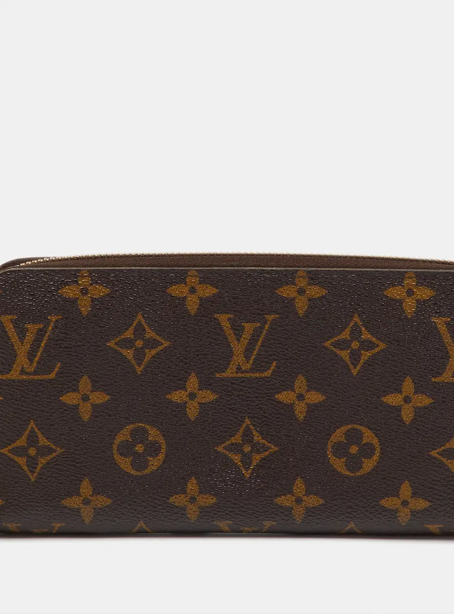 Louis Vuitton Zippy Brown Coated Canvas Zip Around