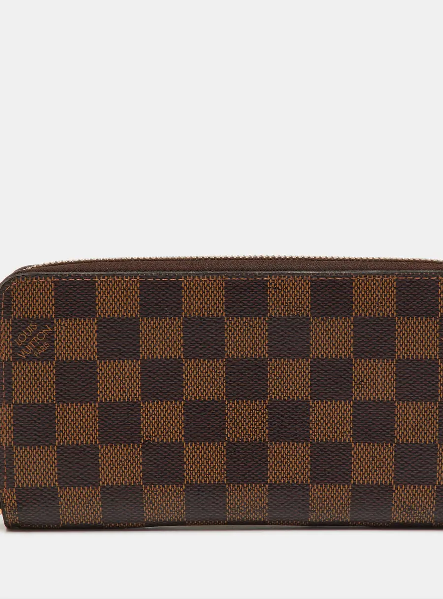 Louis Vuitton Zippy Brown Coated Canvas Zip Around