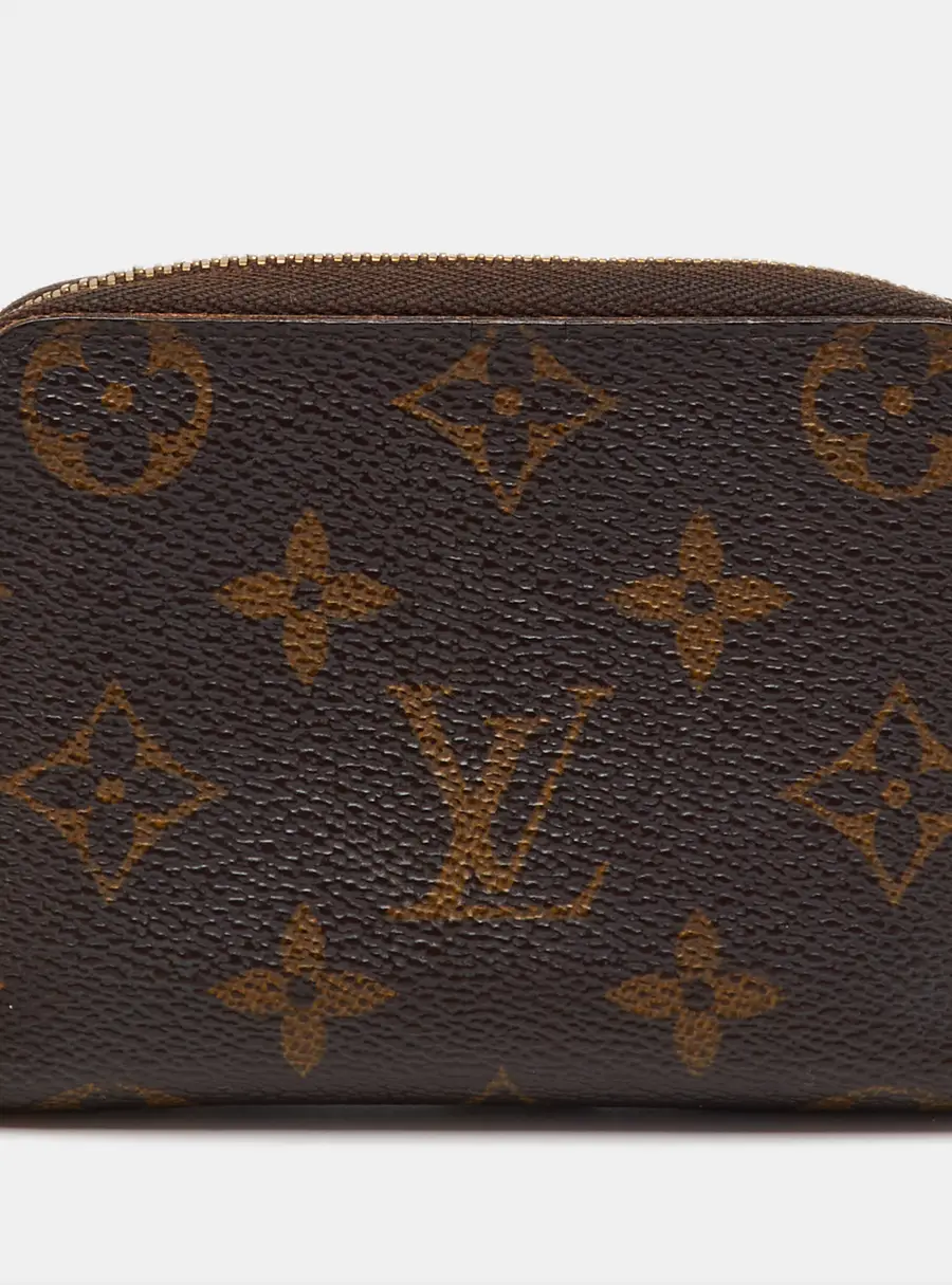 Louis Vuitton Zippy Brown Coated Canvas Coin Purse