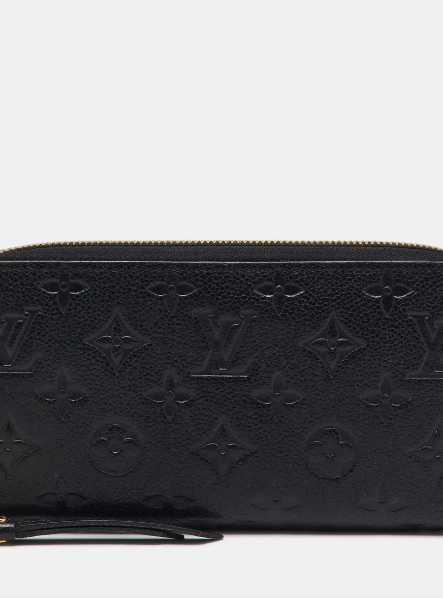 Louis Vuitton Black Monogram Empreinte Leather Zippy Wallet