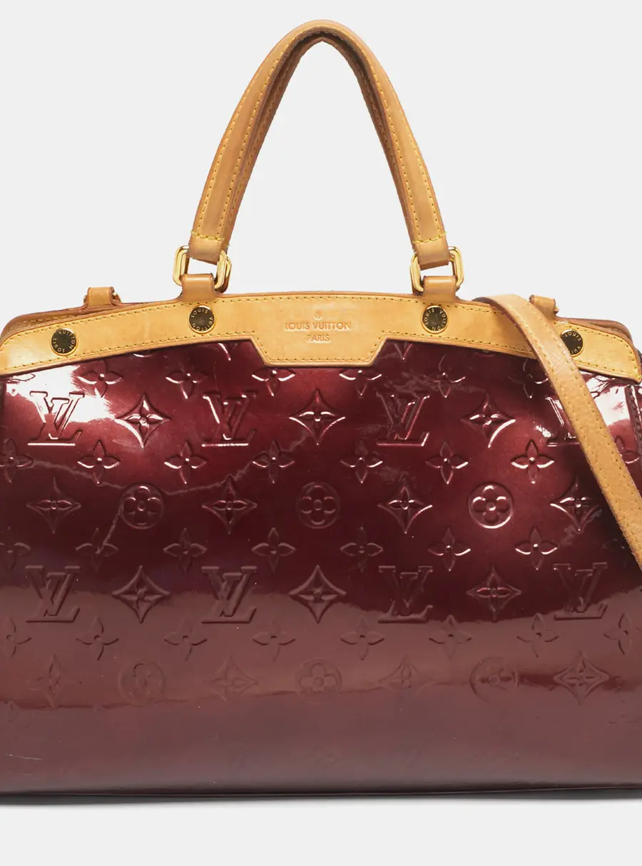 Louis Vuitton Brea Medium Red Leather and Patent Leather Satchel