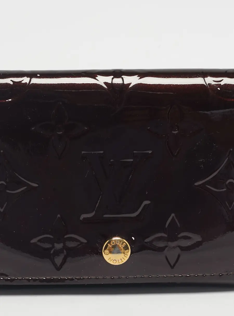 Louis Vuitton Burgundy Patent Leather and Patent Leather Card Holder