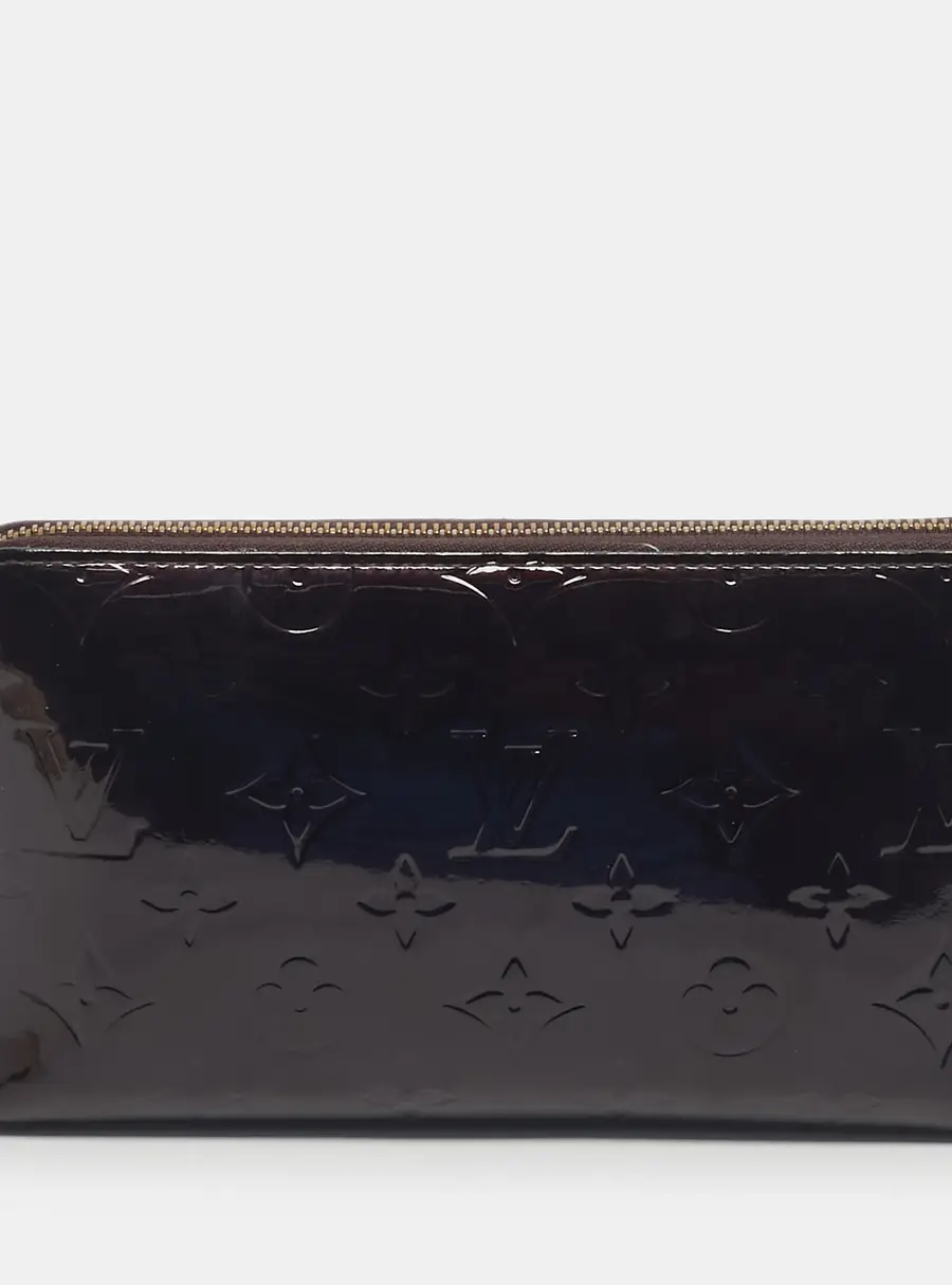 Louis Vuitton Amarante Monogram Vernis Zippy Organizer Wallet