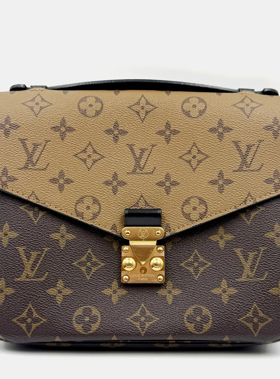 Louis Vuitton Pochette Metis MM Brown Monogram Reverse Crossbody Bag
