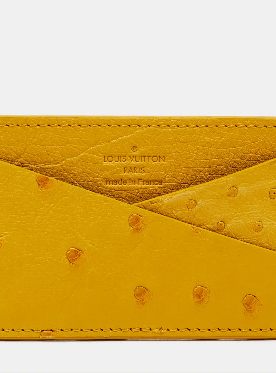 Louis Vuitton Yellow Ostrich Leather Card Holder