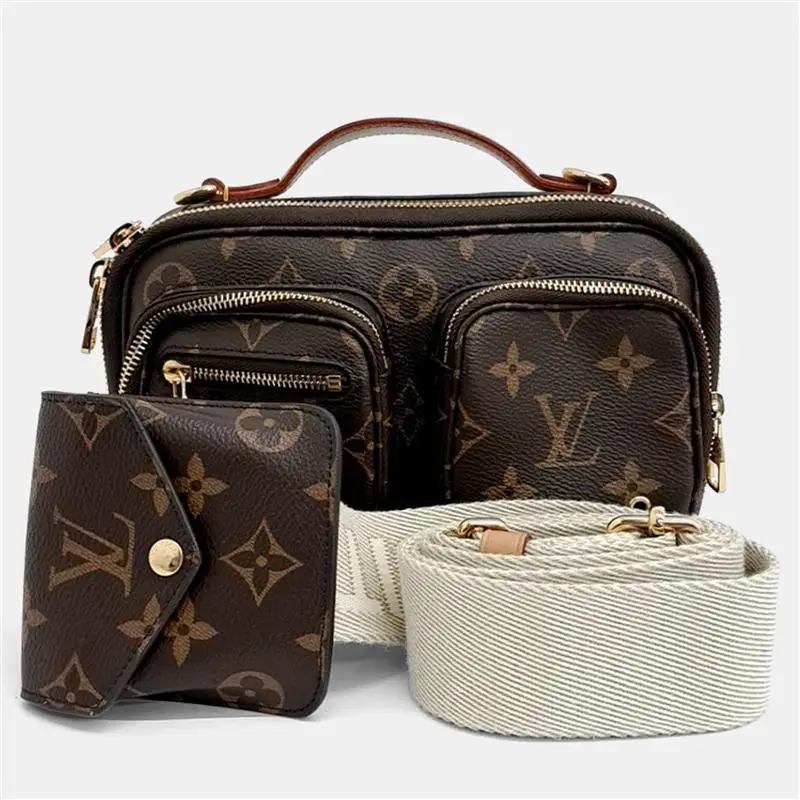 Louis Vuitton Utility Crossbody PM Brown Monogram Canvas Crossbody Bag