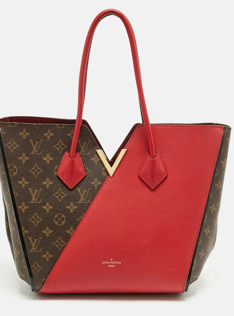 Louis Vuitton Kimono Red Coated Canvas and Leather Shopper Tote