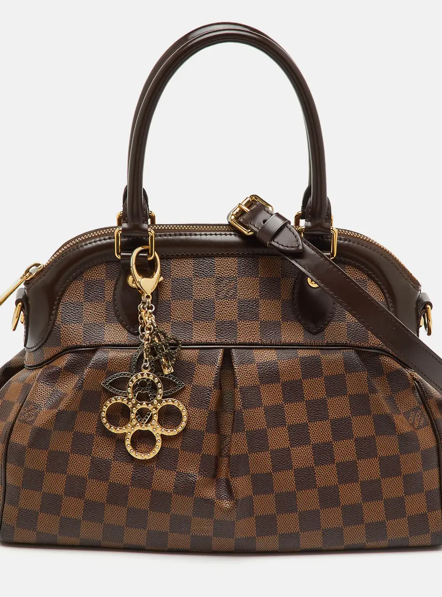 Louis Vuitton Trevi Small Brown Coated Canvas and Leather Satchel