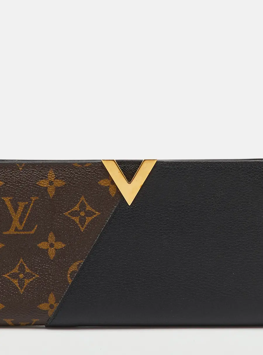 Louis Vuitton Kimono Black Coated Canvas and Leather Continental Wallet