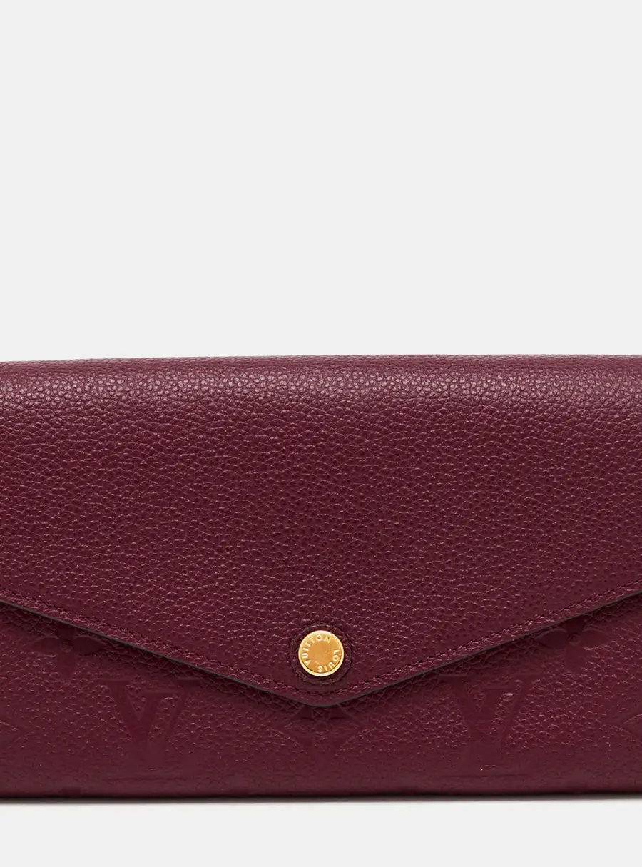Louis Vuitton Sarah Medium Red Leather Continental Wallet