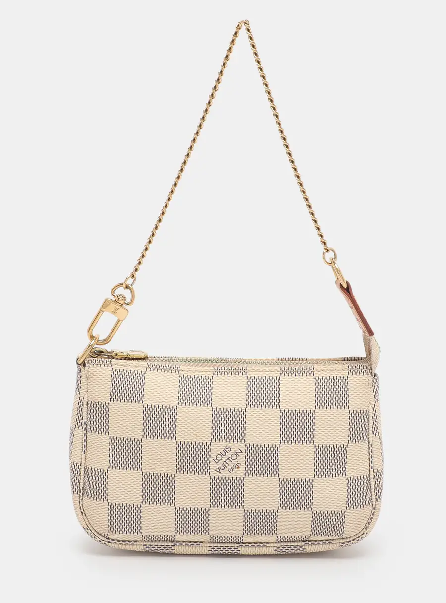 Louis Vuitton Pochette Accessoires Grey Coated Canvas Clutches