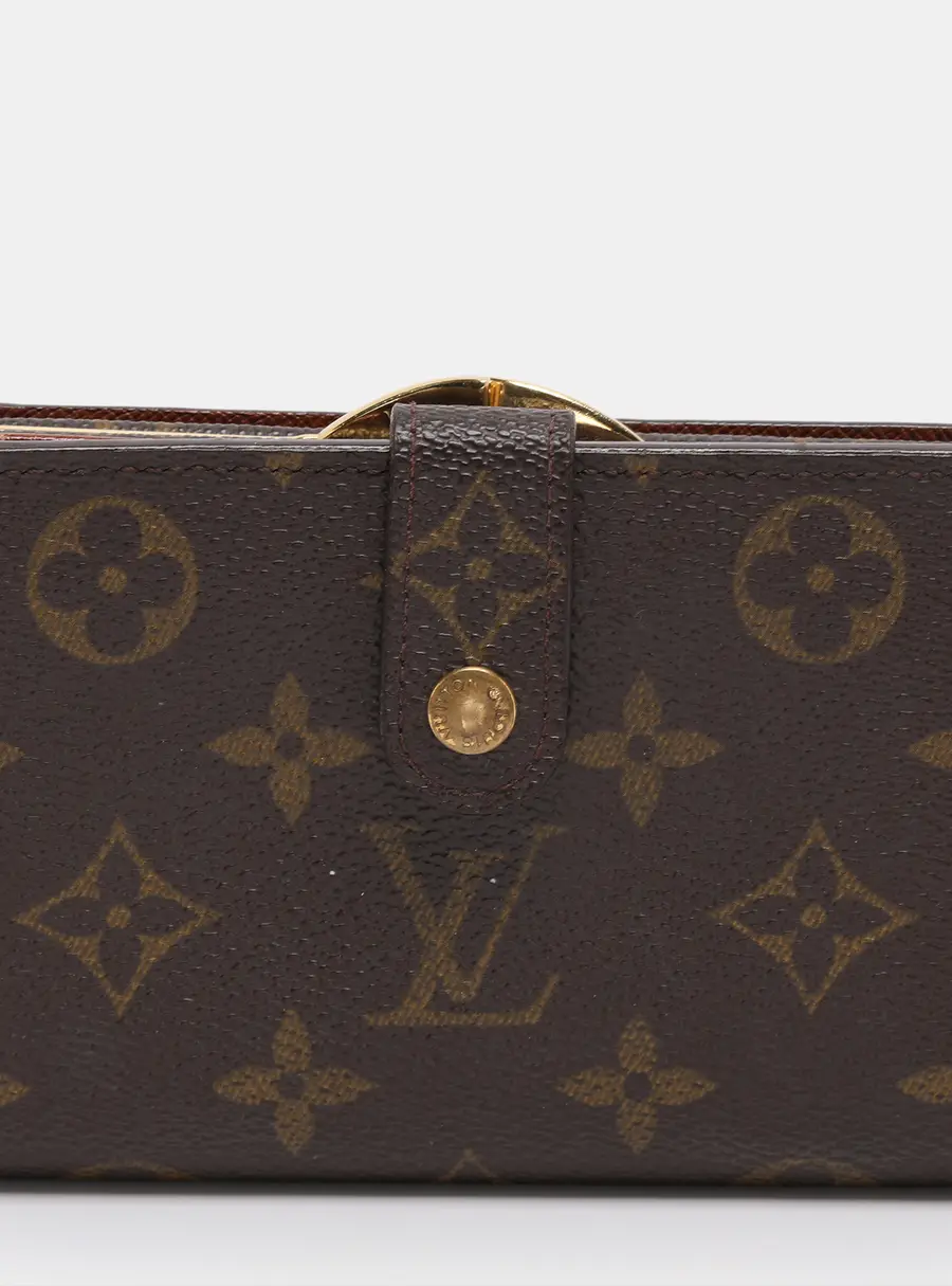 Louis Vuitton Port Feuille Vienoise Brown Coated Canvas French Wallet