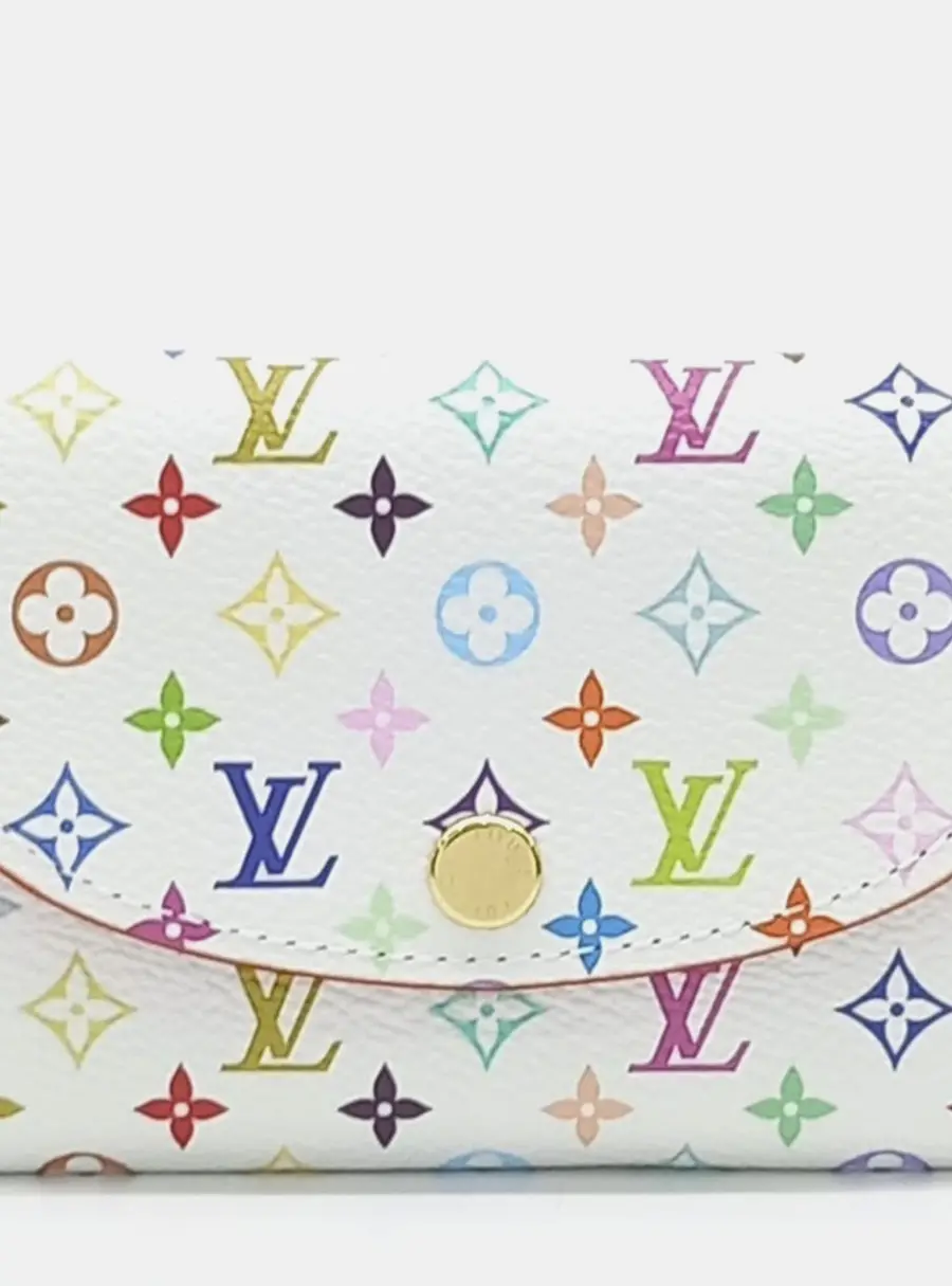 Louis Vuitton Rosalie Coin Purse White Monogram Multicolore Canvas Small Bag
