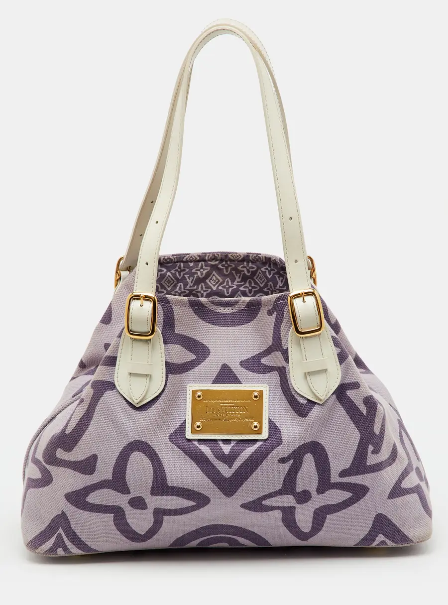 Louis Vuitton Tahitienne Cabas Purple Canvas and Leather Tote Bag