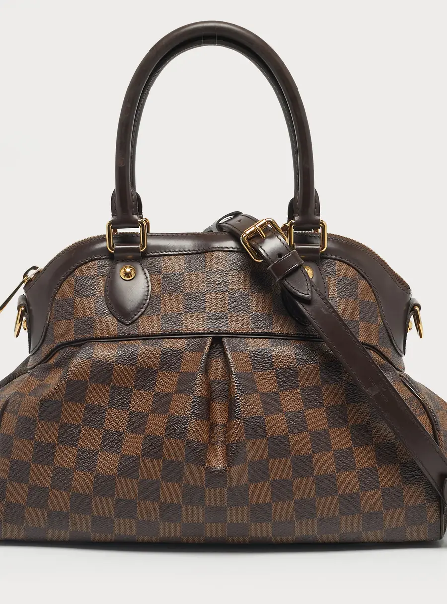 Louis Vuitton Trevi Small Brown Coated Canvas and Leather Satchel