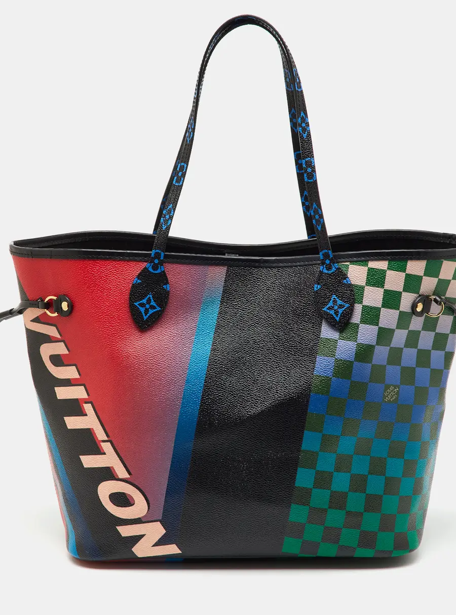 Louis Vuitton Limited Edition Damier Canvas Race Neverfull MM Bag