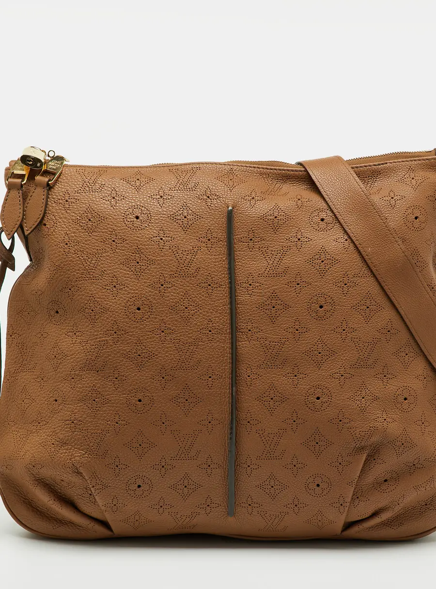 Louis Vuitton Caramel Monogram Mahina Leather Selene GM Bag