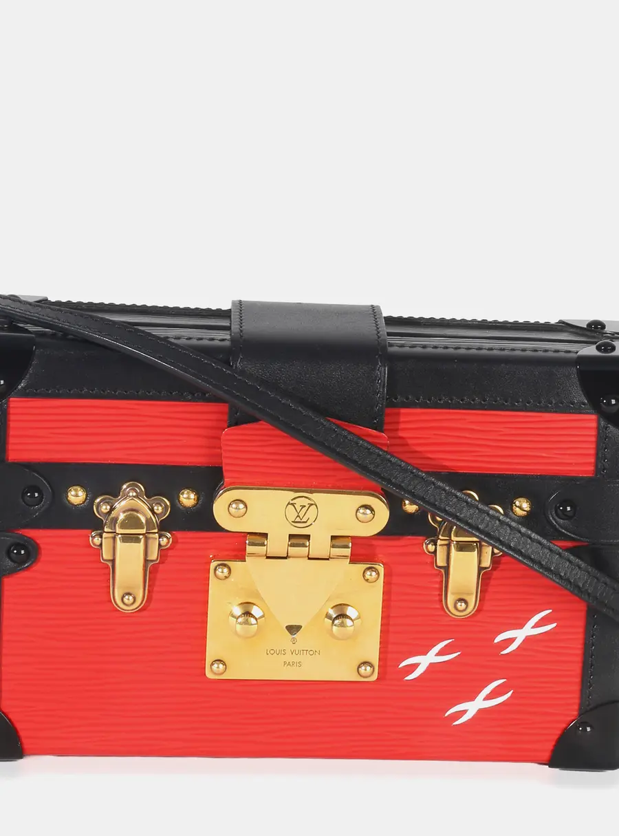 Louis Vuitton Petite Malle Red Epi Leather Shoulder Bag
