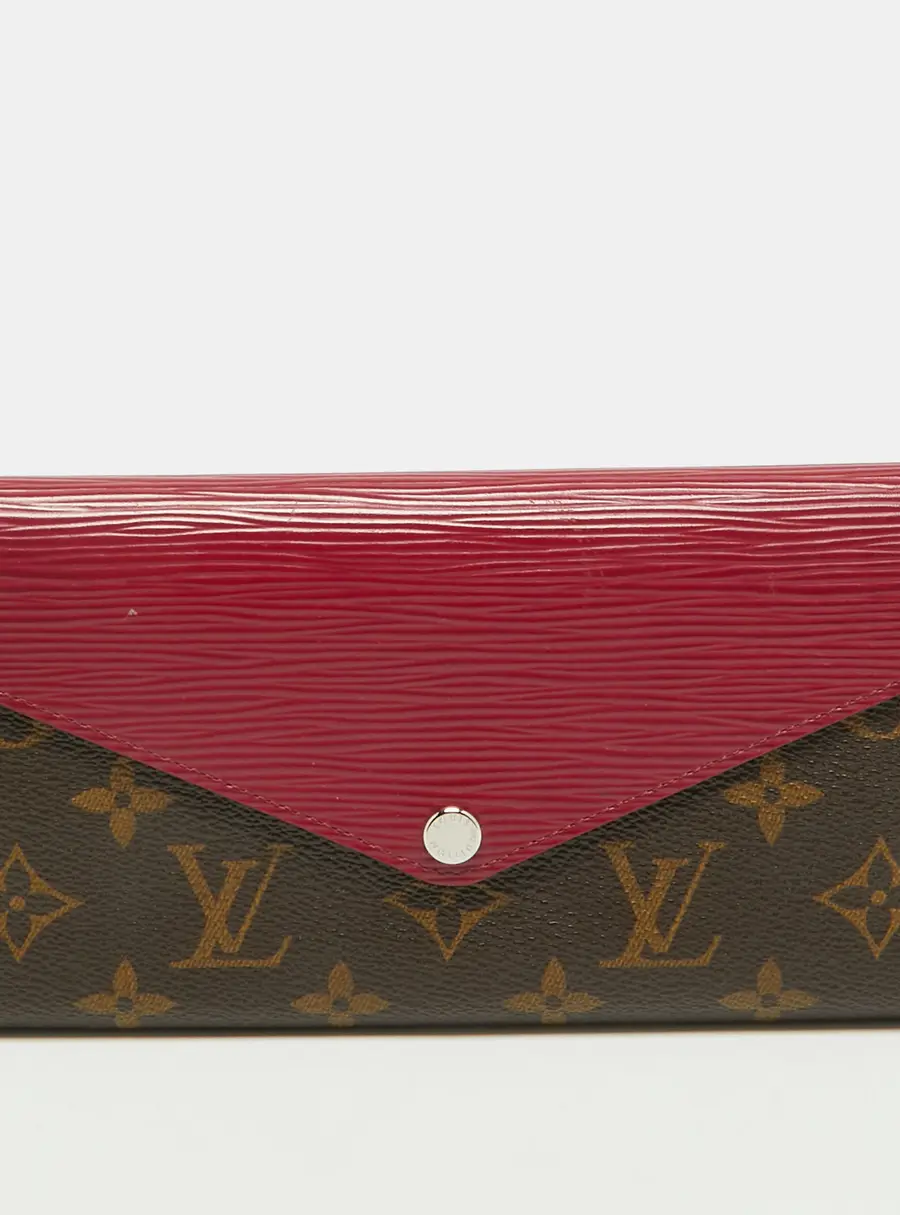 Louis Vuitton Marie-Lou Fuchsia Epi Leather and Monogram Canvas Long Wallet