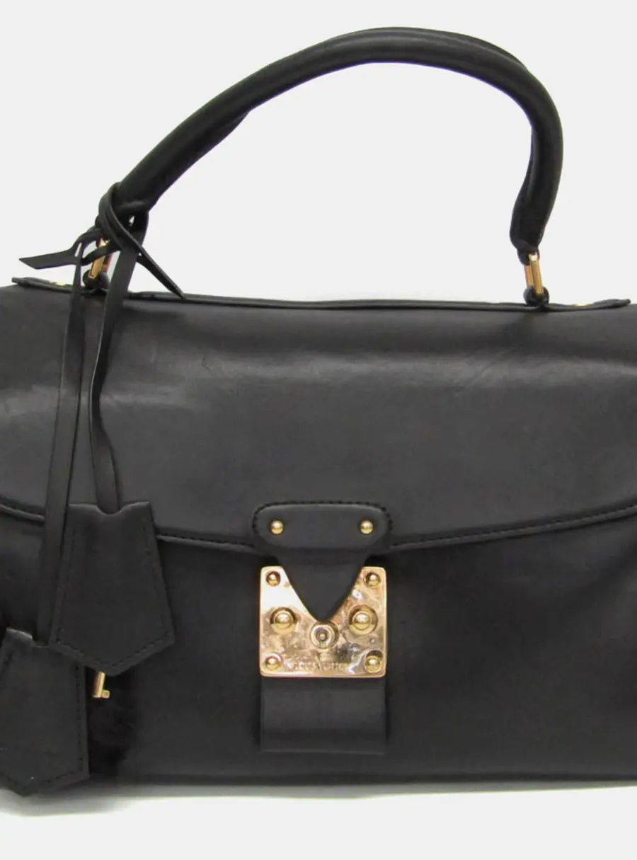 Louis Vuitton Speedy PM Black Cuir Orfevre Top Handle Bag