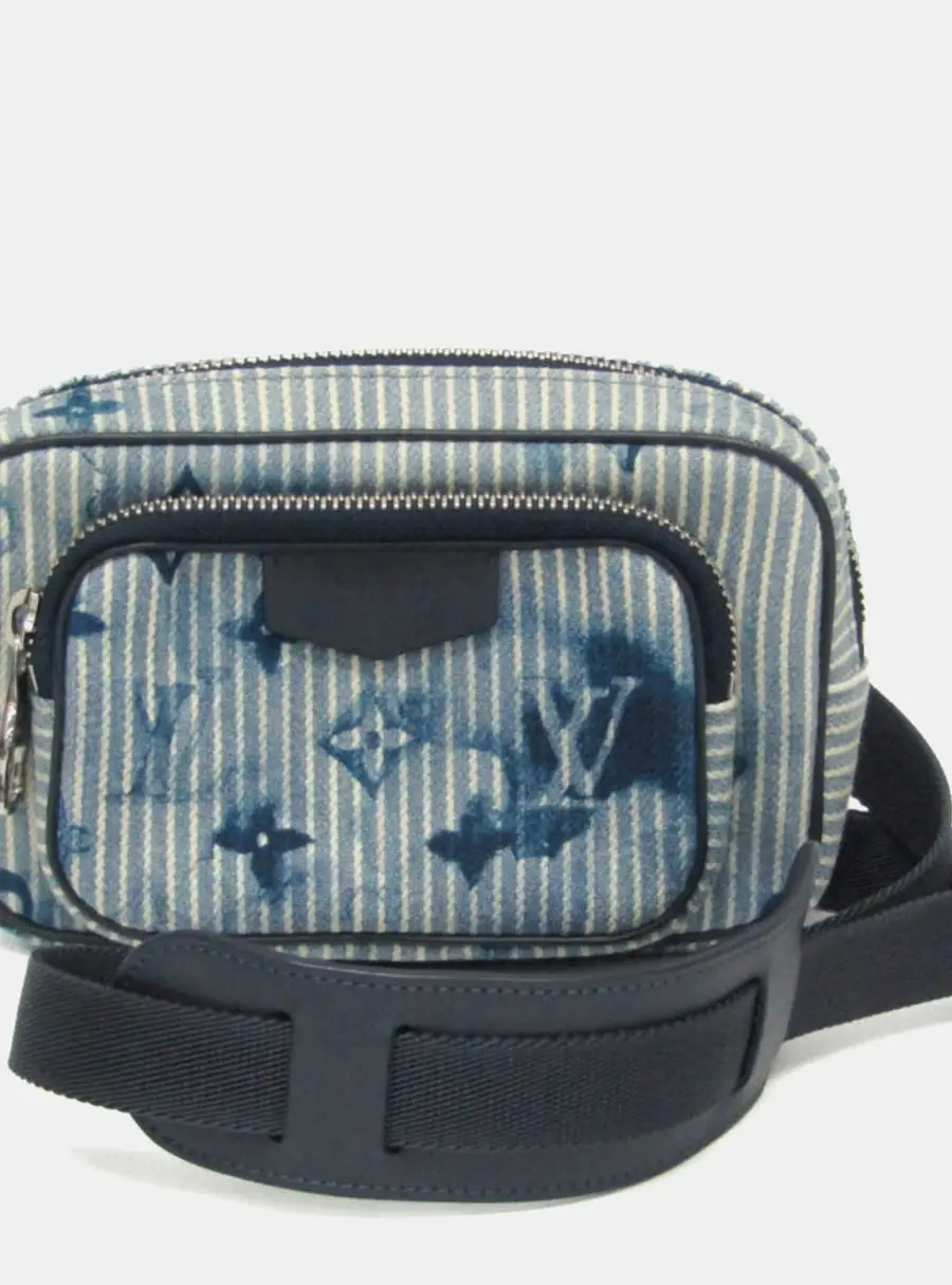 Louis Vuitton Outdoor Pouch Blue White Monogram Shoulder Bag