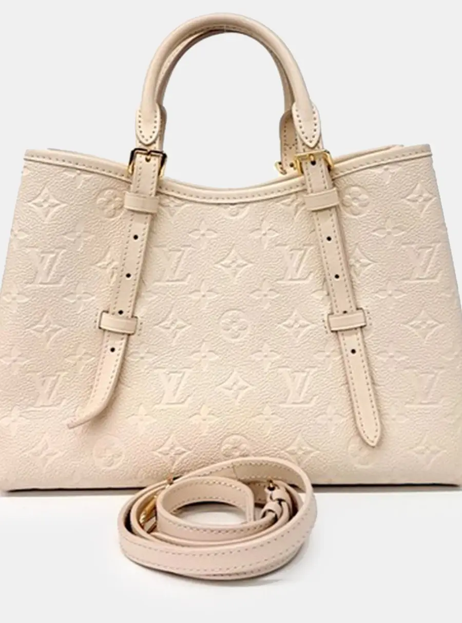 Louis Vuitton Babylon PM Beige Monogram Empreinte Leather Tote Bag