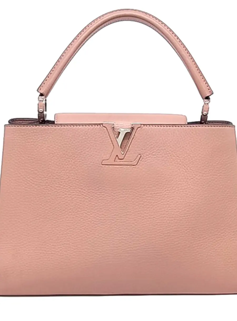 Louis Vuitton Capucines MM Pink Taurillon Leather Top Handle Bag