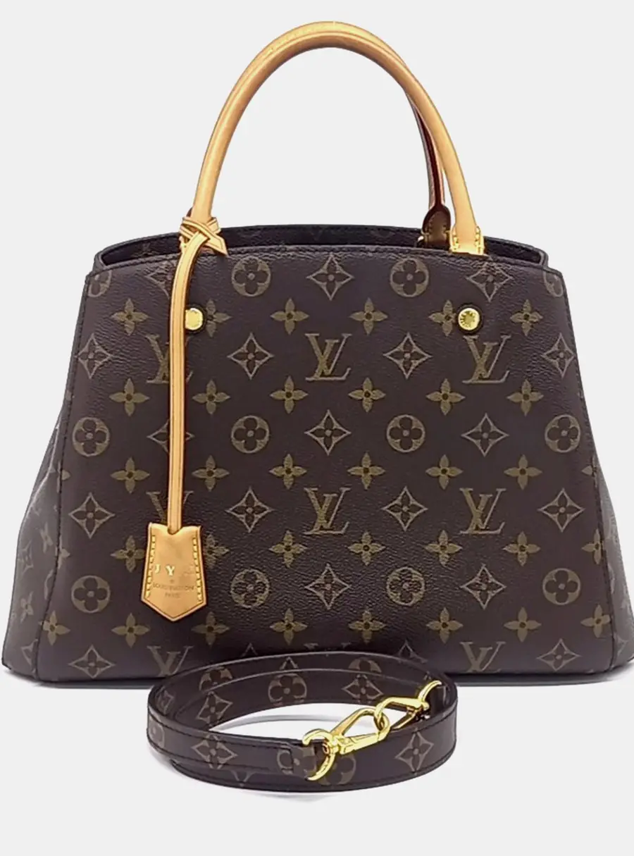 Louis Vuitton Montaigne MM Brown Monogram Canvas Top Handle Bag