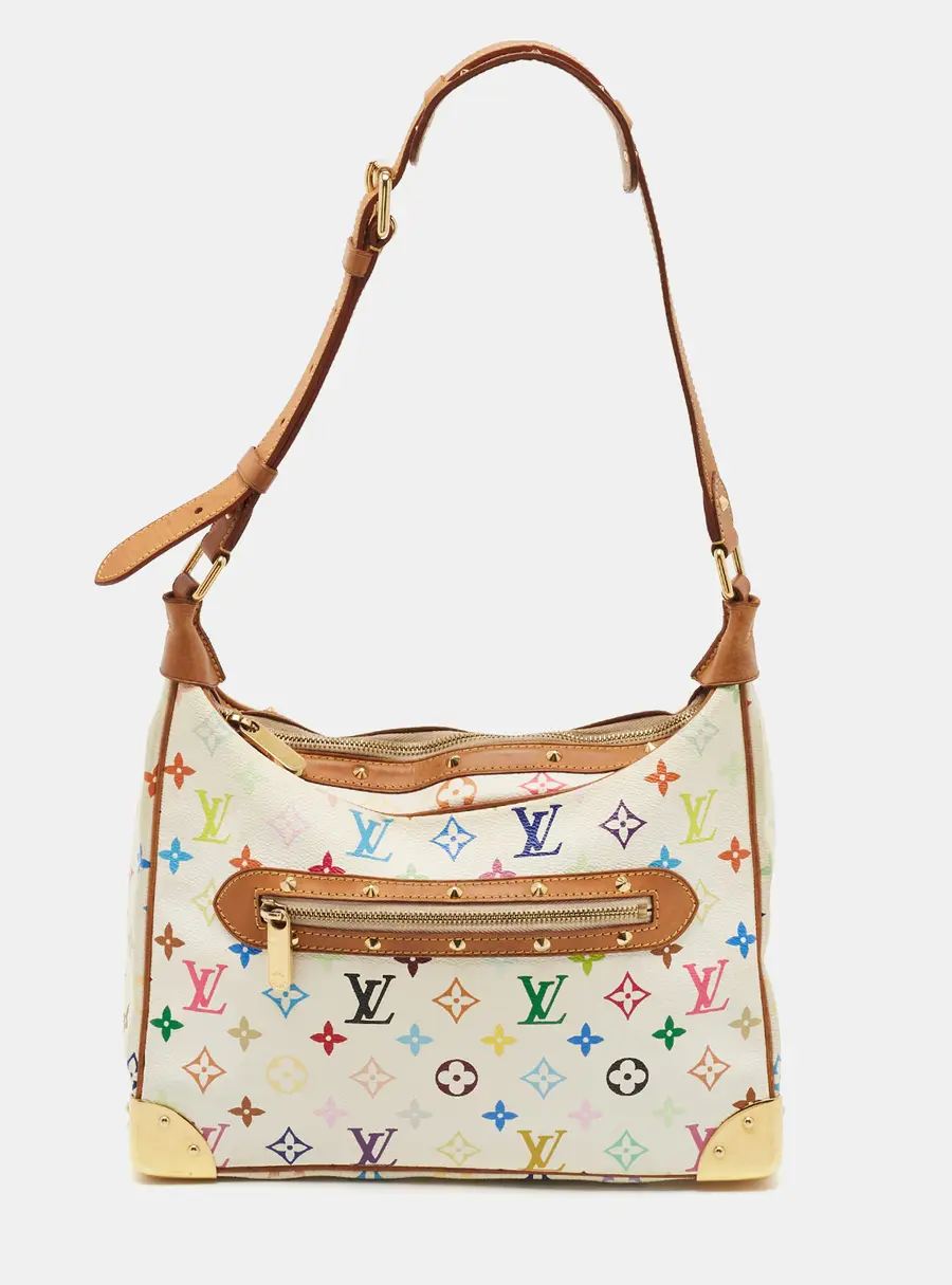 Louis Vuitton Boulogne White Monogram Multicolore Canvas Bag