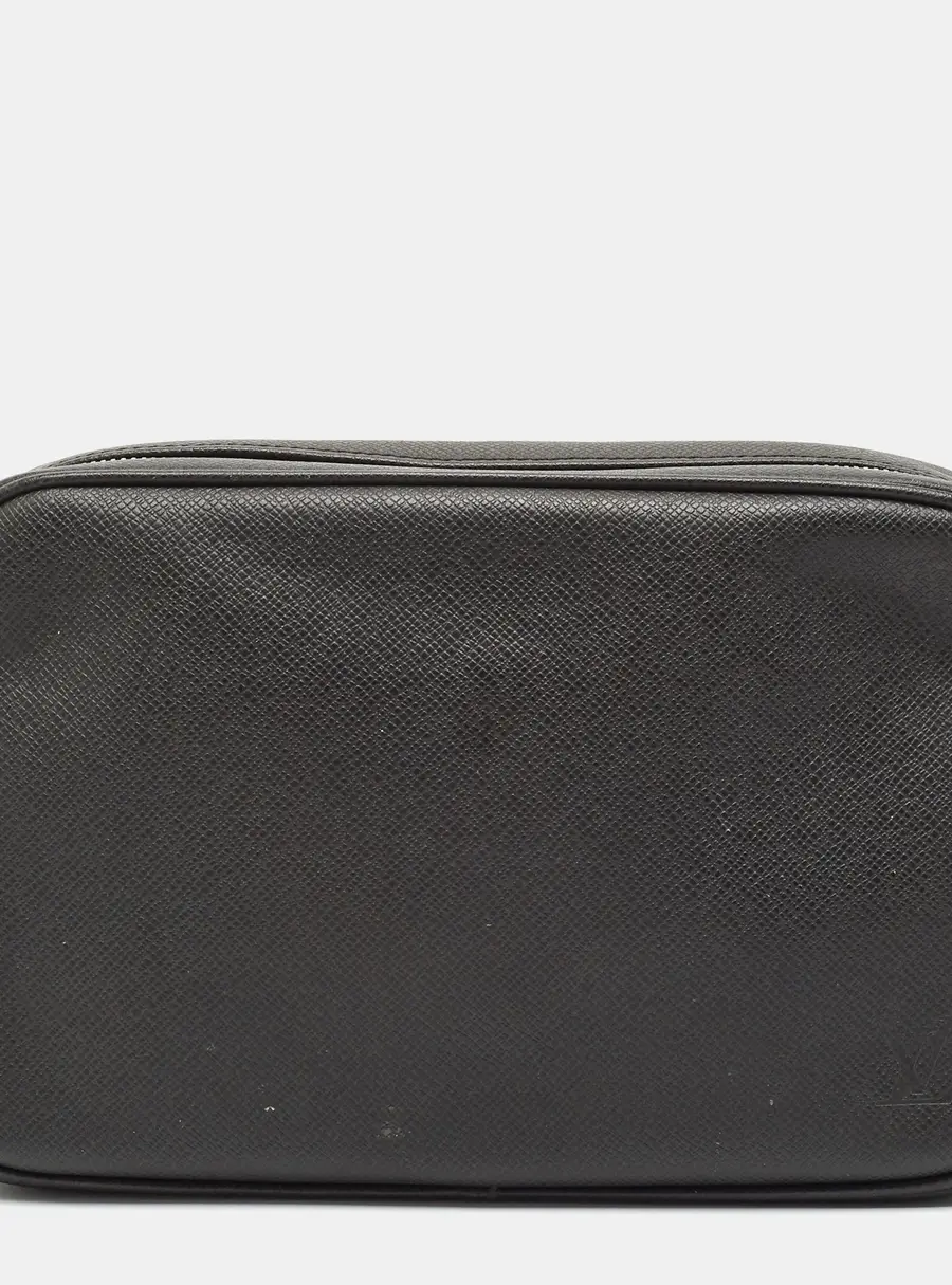 Louis Vuitton Black Taiga Leather Toiletry Pouch