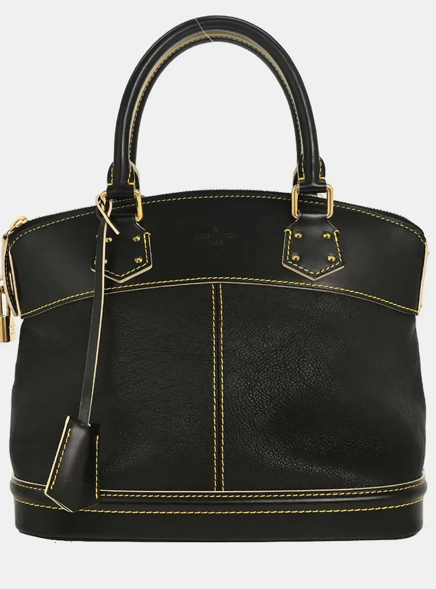 Louis Vuitton Lockit PM Black Suhali Leather Top Handle Bag