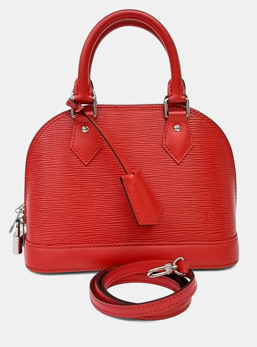 Louis Vuitton Red Epi Leather Alma BB Top Handle Bag